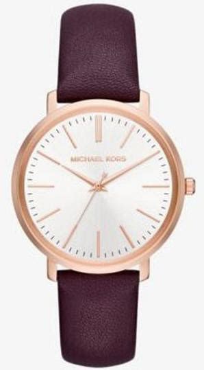 michael kors jaryn leather watch